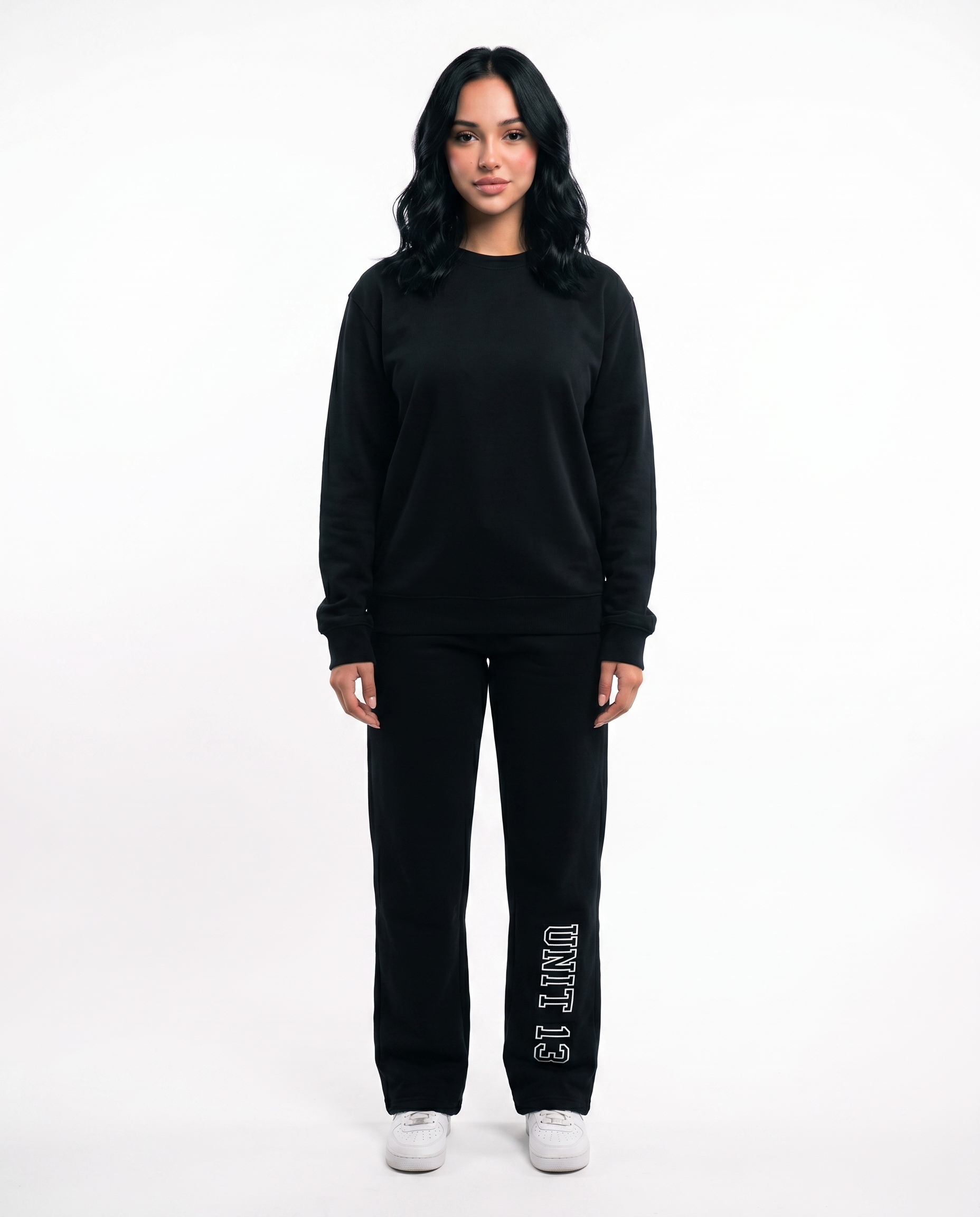 UNIT13 DARK CIRCLE - Straight-Leg Sweatpants - black