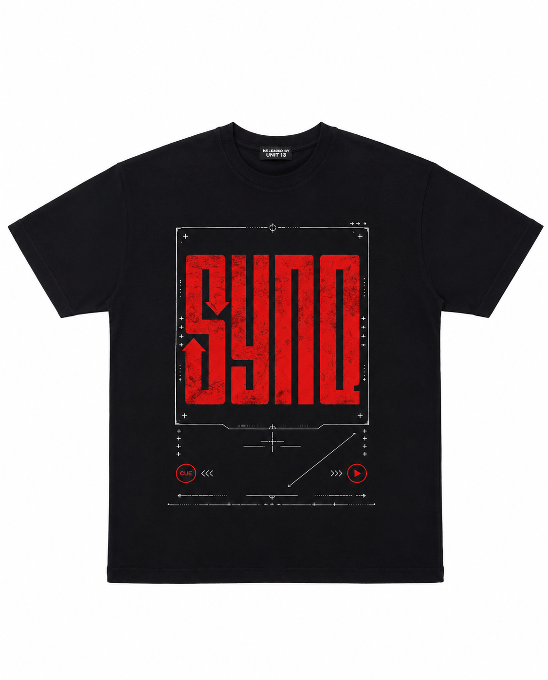 UNIT13 × SYNQ CROSSFADE – T-Shirt – Black