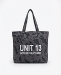 UNIT13 ''NOT FOR PUBLIC CARRY'' Tote Bag- Grey/Black /White