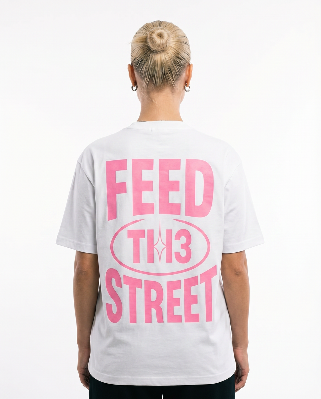 UNIT13 FEED TH3 STREET - T-Shirt - white/pink