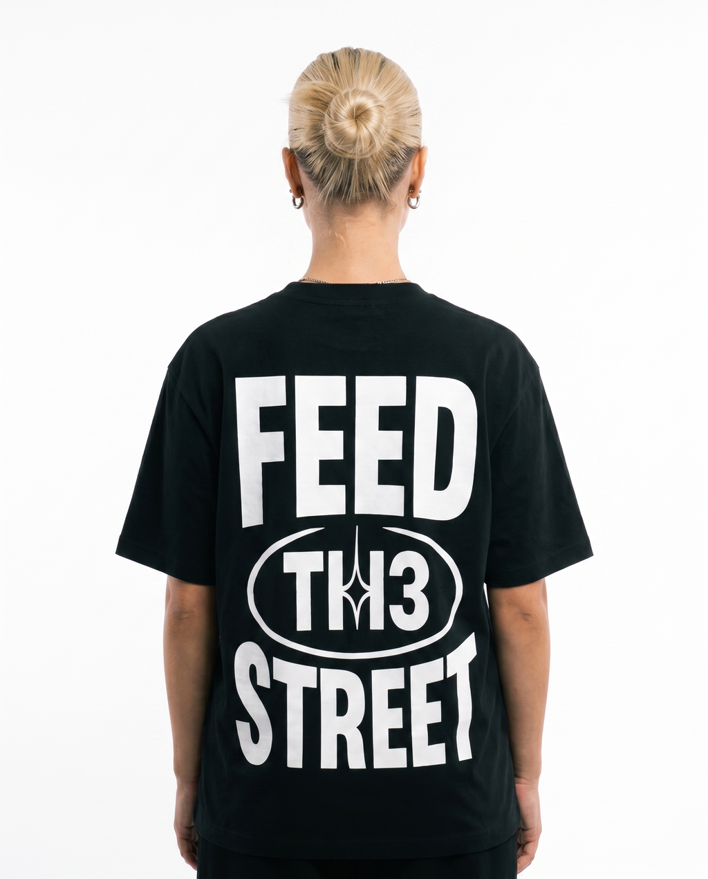 UNIT13 FEED TH3 STREET - T-SHIRT - black/white