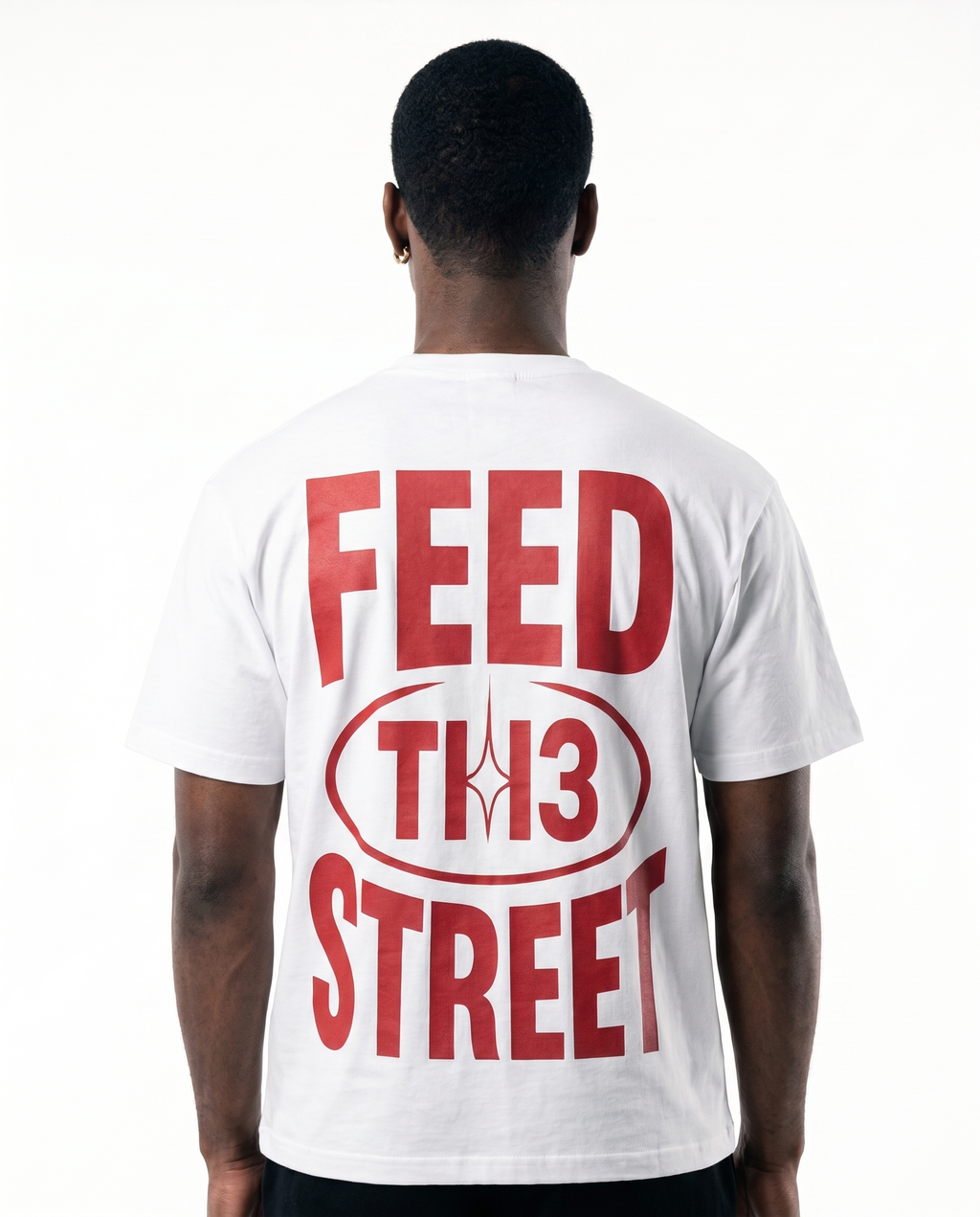 UNIT13 FEED TH3 STREET - T-shirt - white/red