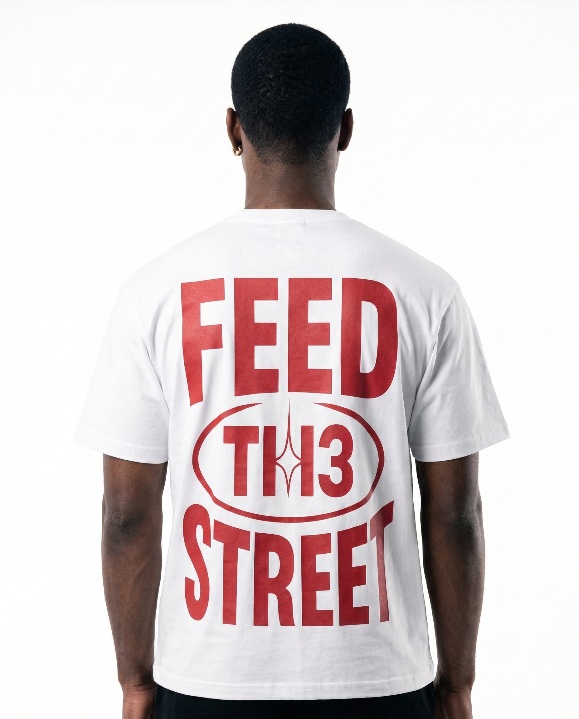 UNIT13 FEED TH3 STREET - T-shirt - white/red