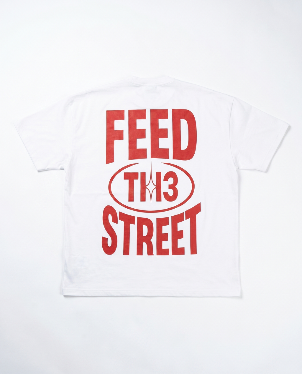 UNIT13 FEED TH3 STREET - T-shirt - white/red