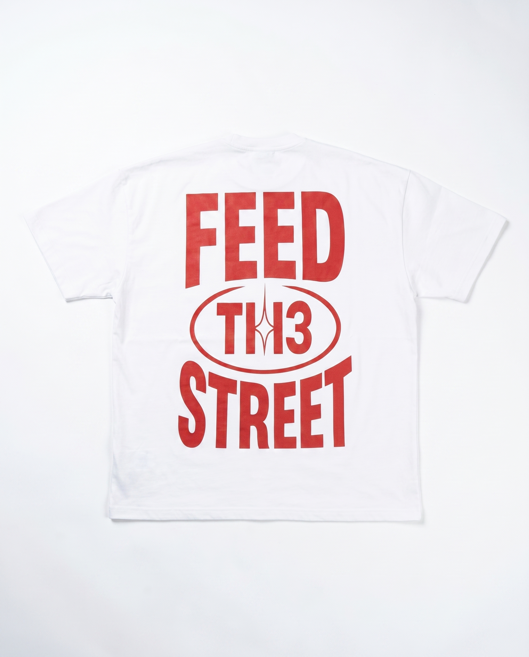 UNIT13 FEED TH3 STREET - T-shirt - white/red