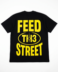 UNIT13 FEED TH3 STREET - T-Shirt - Black/yellow