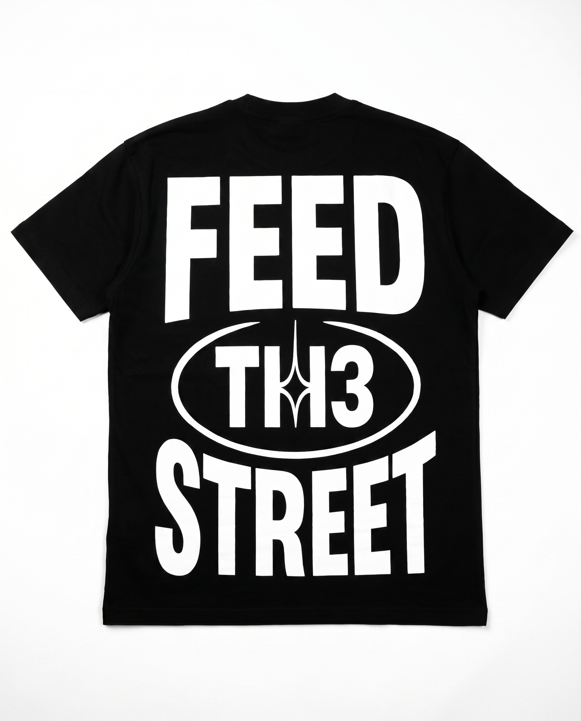 UNIT13 FEED TH3 STREET - T-SHIRT - black/white