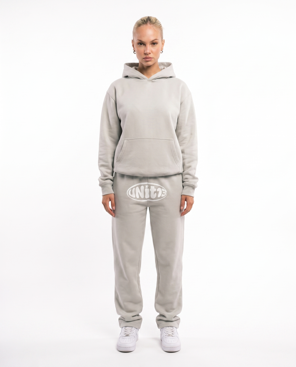 UNIT13 OUTSIDE THE CIRCLE - Straight-Leg Sweatpants - stone grey
