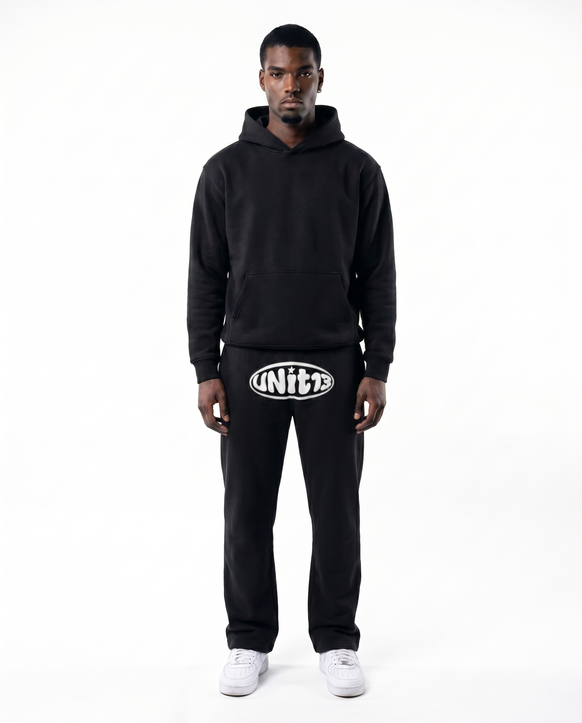 UNIT13 DARK CIRCLE - Straight-Leg Sweatpants - Black