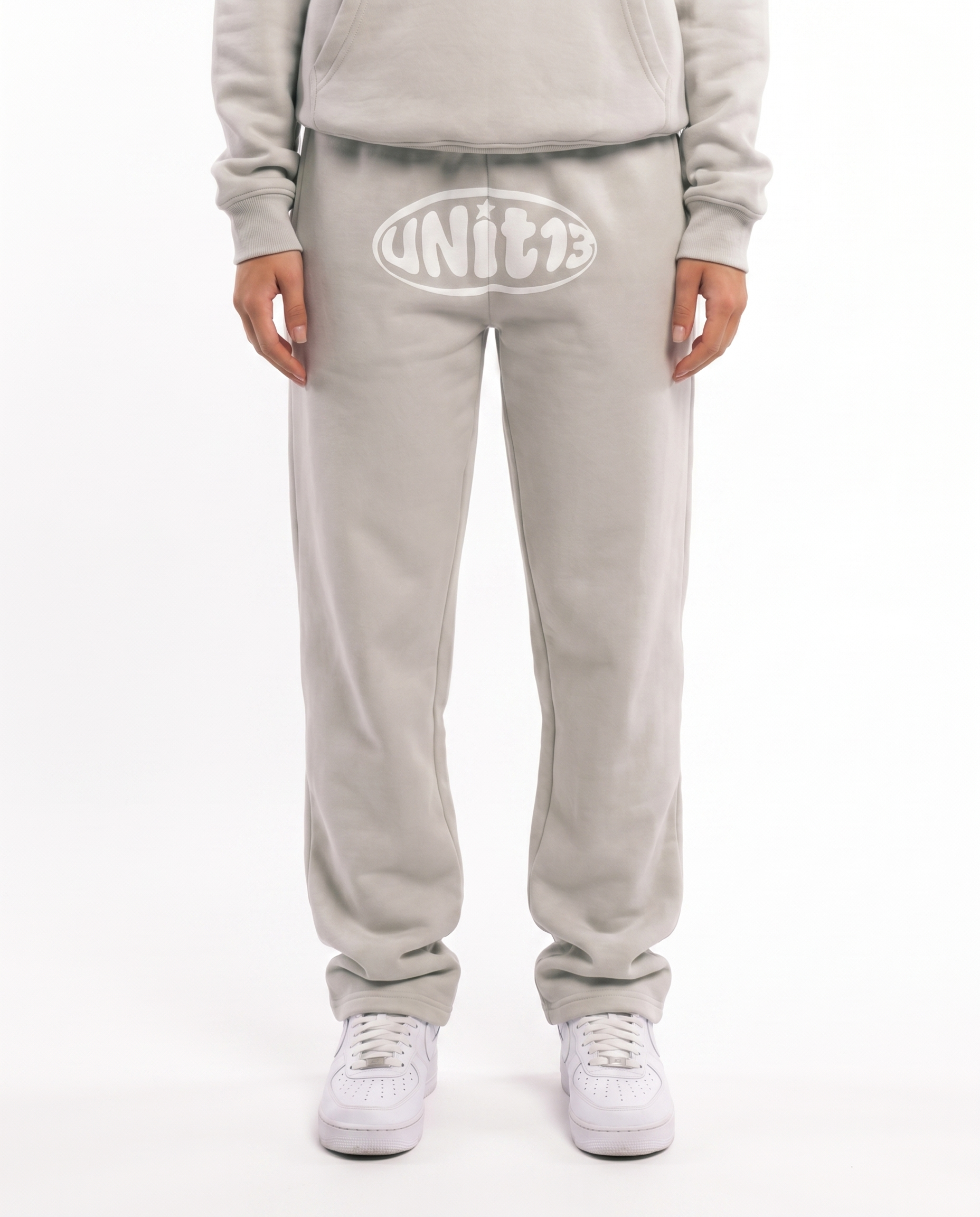 UNIT13 OUTSIDE THE CIRCLE - Straight-Leg Sweatpants - stone grey