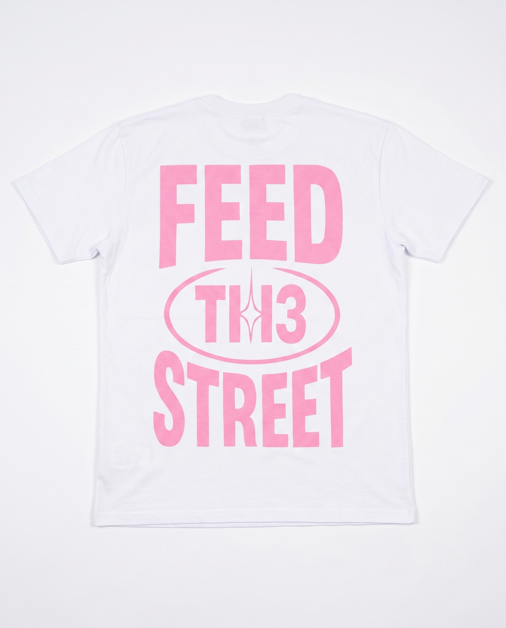 UNIT13 FEED TH3 STREET - T-Shirt - white/pink