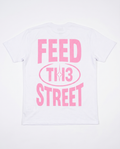 UNIT13 FEED TH3 STREET - T-Shirt - white/pink